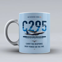 Thumbnail for C295 Firefighter Mug design on light blue airbus