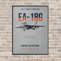 Thumbnail for EA-18G Growler Control The Spectrum vertical canvas print - framed - light gray background