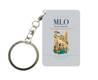 Thumbnail for Milos Airport (MLO) design on light gray key chain