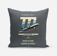 Thumbnail for Boeing 777-9 design on gray pillow