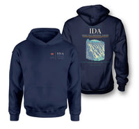 Thumbnail for Idaho Falls Regional Airport (IDA) design on navy blue double-side hoodie