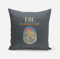 Thumbnail for Erbil International Airport (EBL) design on gray pillow