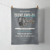 Thumbnail for TRENT XWB-84 design on gray towel