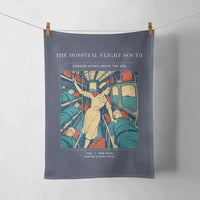 Thumbnail for VINTAGE G4515 - The Hospital Flight South - Designed Towels design on navyblue