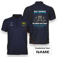 Thumbnail for DJI Avata design on navy blue polo with custom name badge