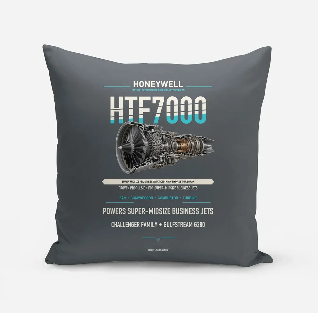 HTF7000 design on gray pillow