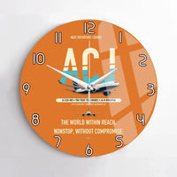 Thumbnail for Airbus ACJ330neo / exact ACJ330-800 design on orange no frame wall clock