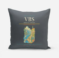 Thumbnail for Brescia Airport (VBS) design on gray pillow