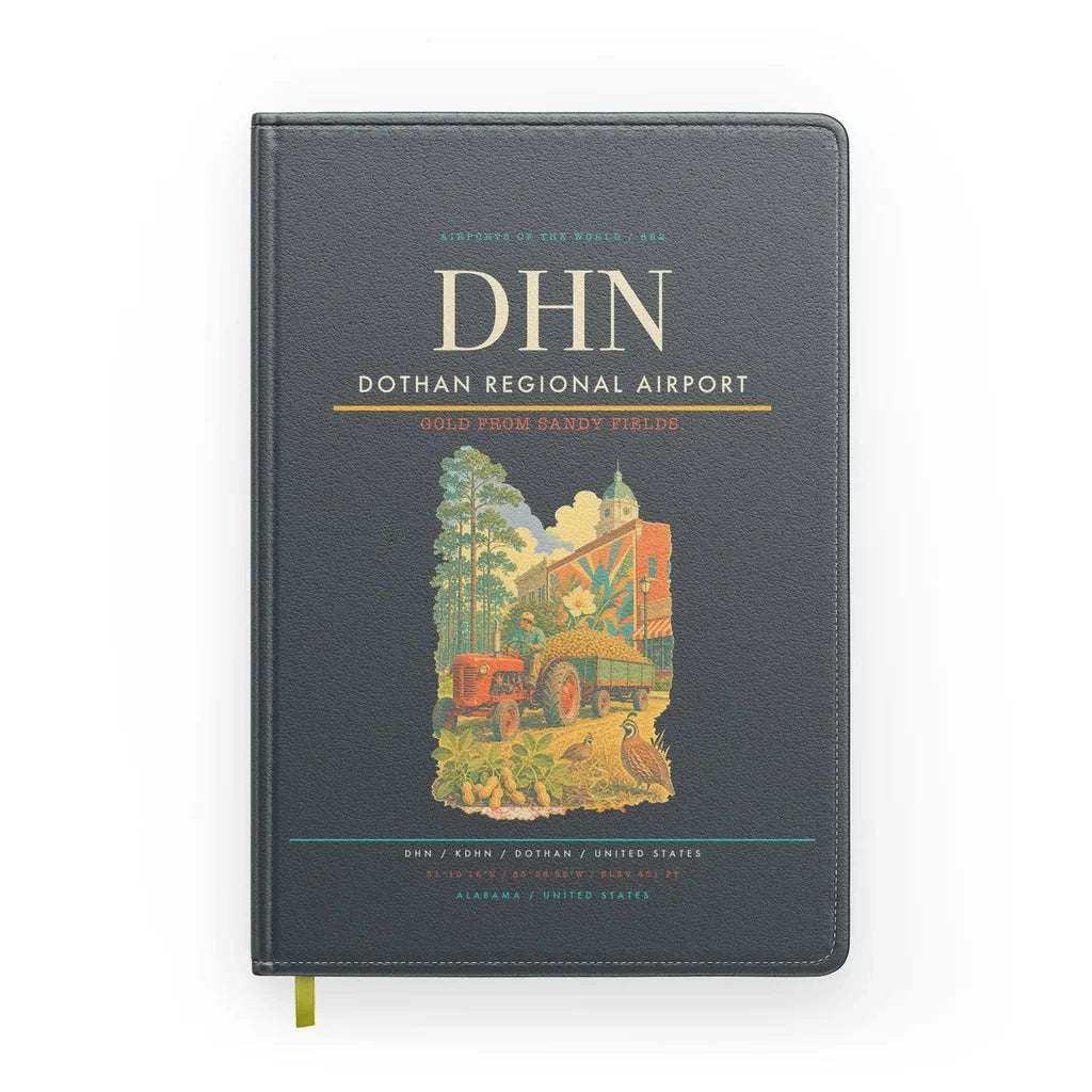 Dothan Regional Airport (DHN) design on gray notebook