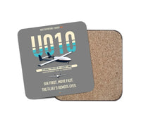 Thumbnail for Airbus U010 Aliaca Fixed-wing design on gray 1 piece coaster
