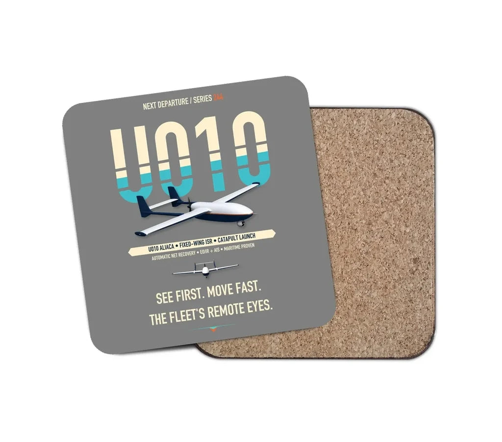 Airbus U010 Aliaca Fixed-wing design on gray 1 piece coaster