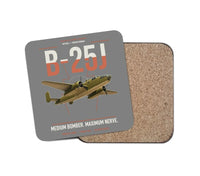 Thumbnail for B-25J Mitchell design on gray 1 piece coaster