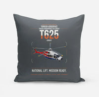 Thumbnail for Turkish Aerospace T625 Gökbey design on gray pillow