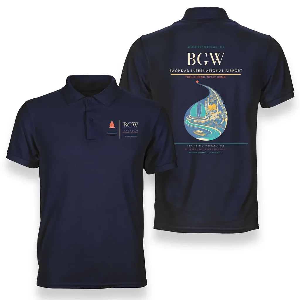 Baghdad International Airport BGW Navy Blue