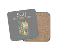 Thumbnail for Santiago de Compostela Airport (SCQ) design on gray 1 piece coaster