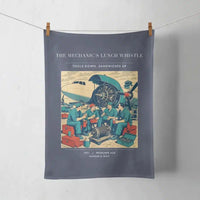 Thumbnail for VINTAGE G4452 - The Mechanic's Lunch Whistle - Designed Towels design on navyblue