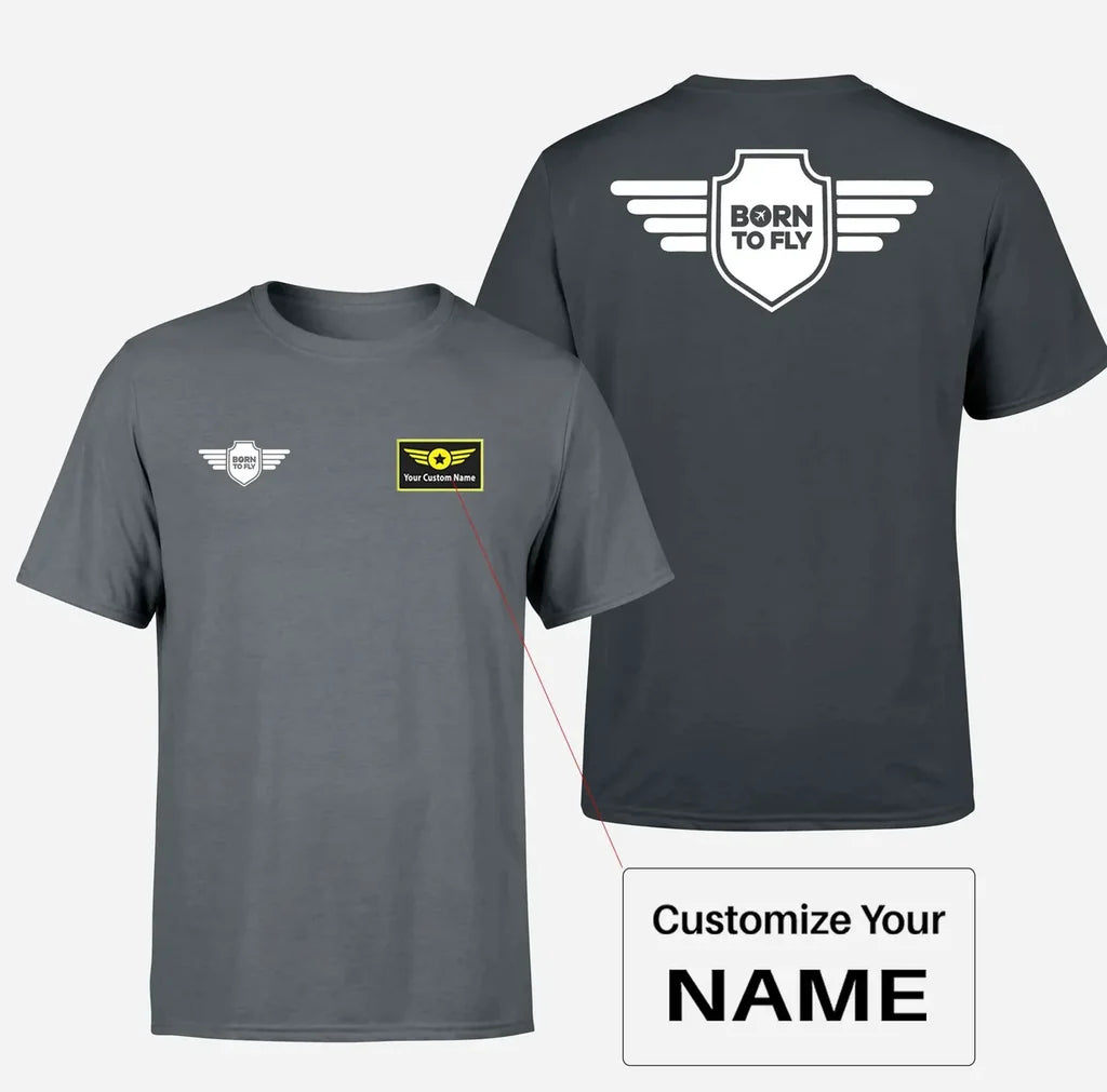 Born To Fly & Badge Designed Double-Side T-Shirts - view 11