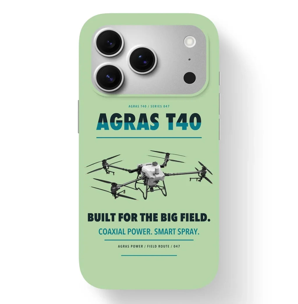 DJI Agras T40 Case design on light green iphone case