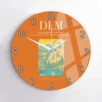 Thumbnail for Dalaman Airport (DLM) design on orange no frame wall clock