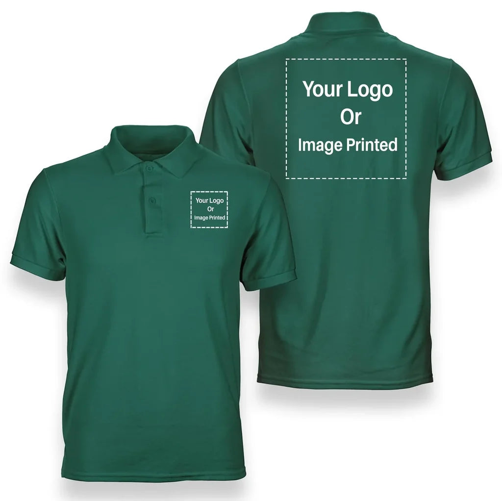 Customisable Double Logo Polo Shirt - view 3