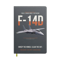 Thumbnail for F-14D Tomcat Sweep The Wings Clear The Sky design on gray notebook