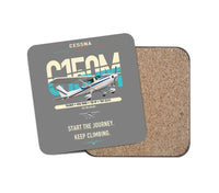 Thumbnail for Cessna 150M design on gray 1 piece coaster
