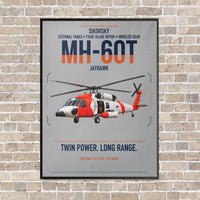 Thumbnail for Sikorsky MH-60T Jayhawk vertical canvas print - framed - light gray background