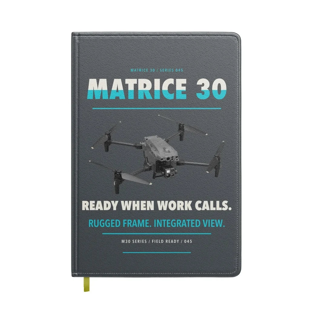 DJI Matrice 30 design on gray notebook