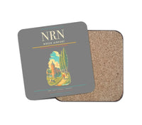 Thumbnail for Weeze Airport (NRN) design on gray 1 piece coaster
