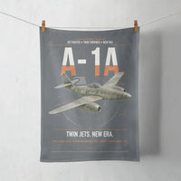 Thumbnail for Messerschmitt Me 262A-1a design on gray towel