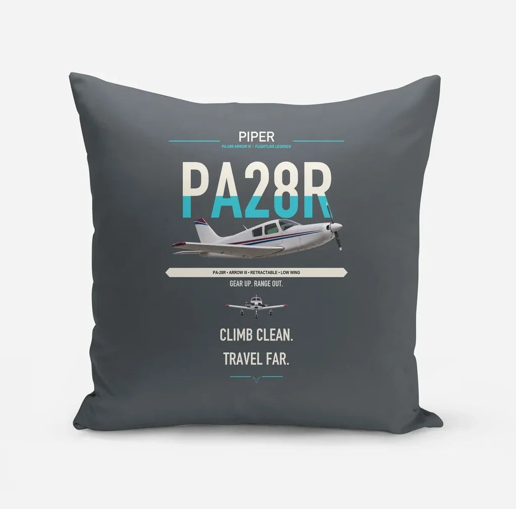 Piper PA-28R Arrow III design on gray pillow