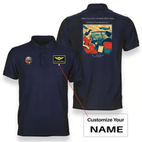 Thumbnail for VINTAGE G4481 - The County Nurse Rounds - Double-Side Polo T-Shirt design on navyblue+name