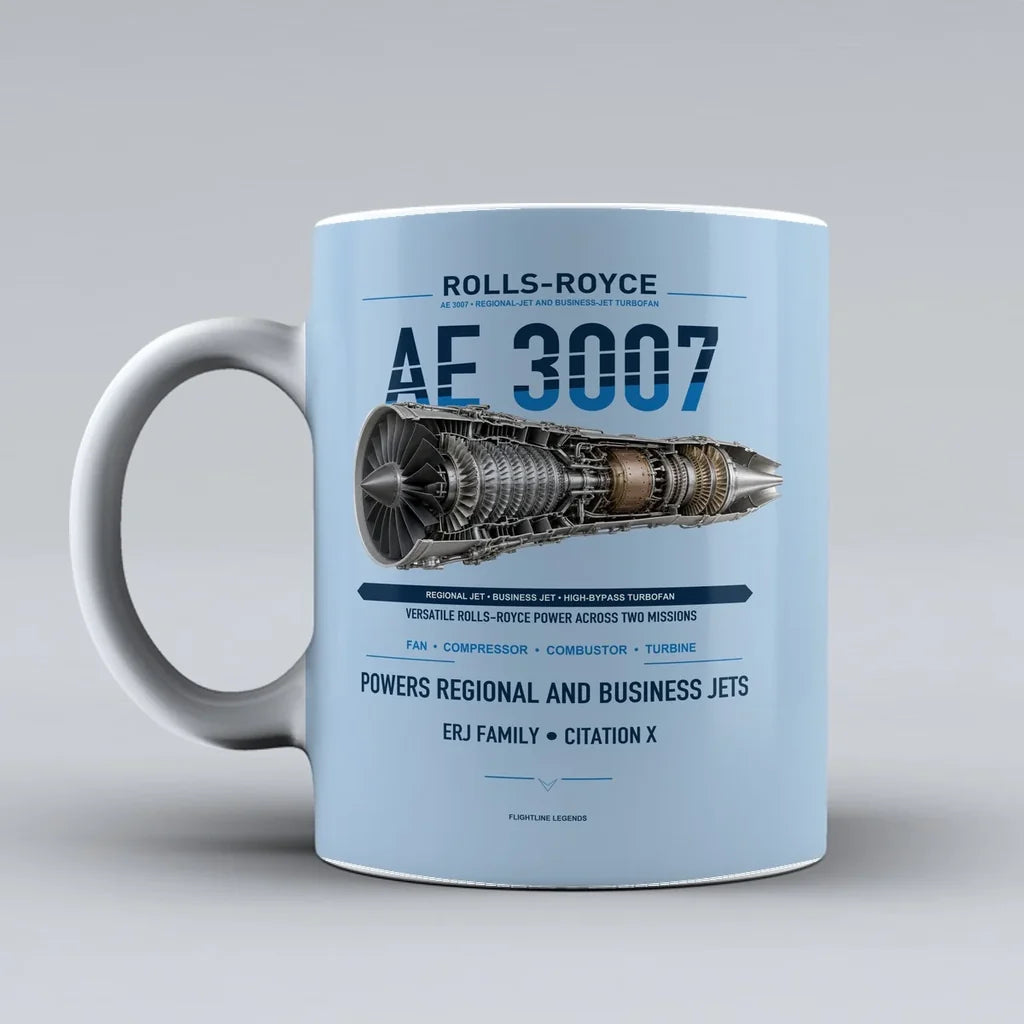 3007 Mug design on light blue ae