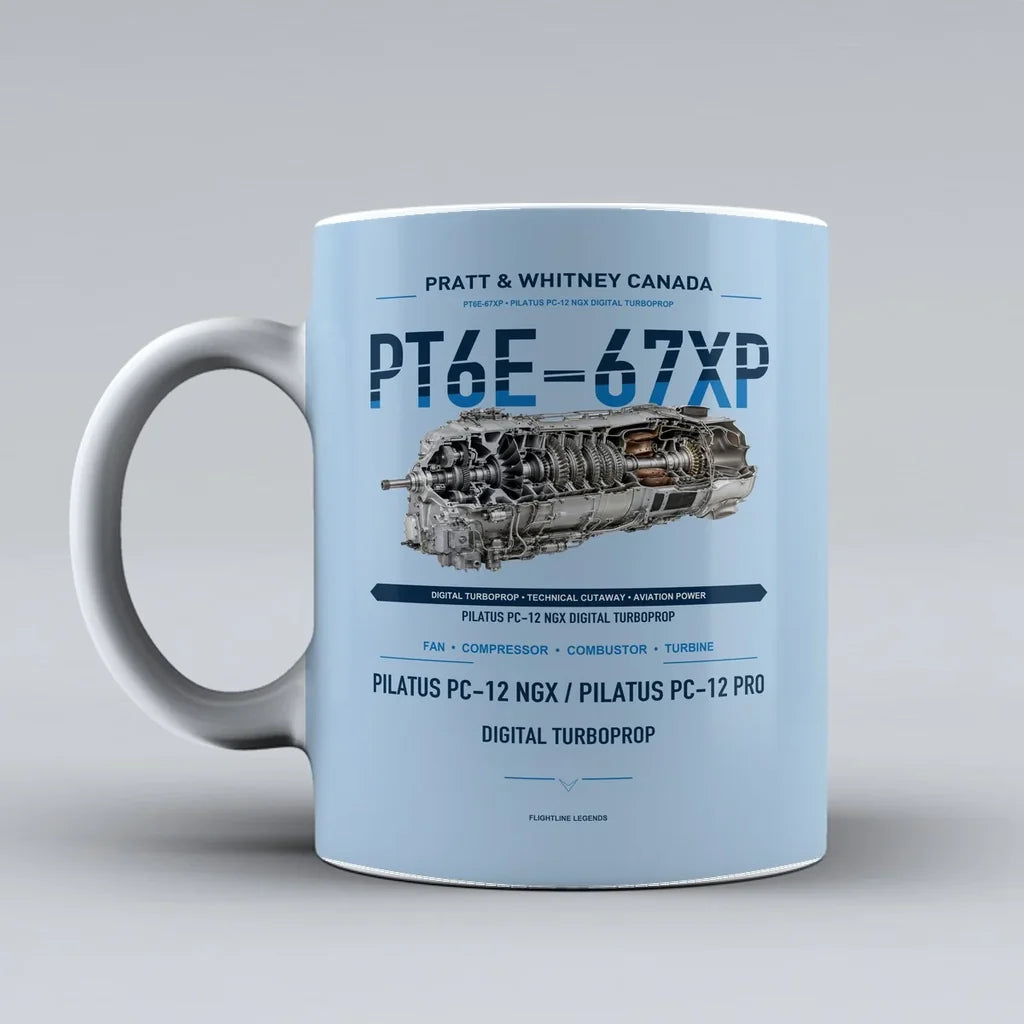 Mug design on light blue pt6e 67xp