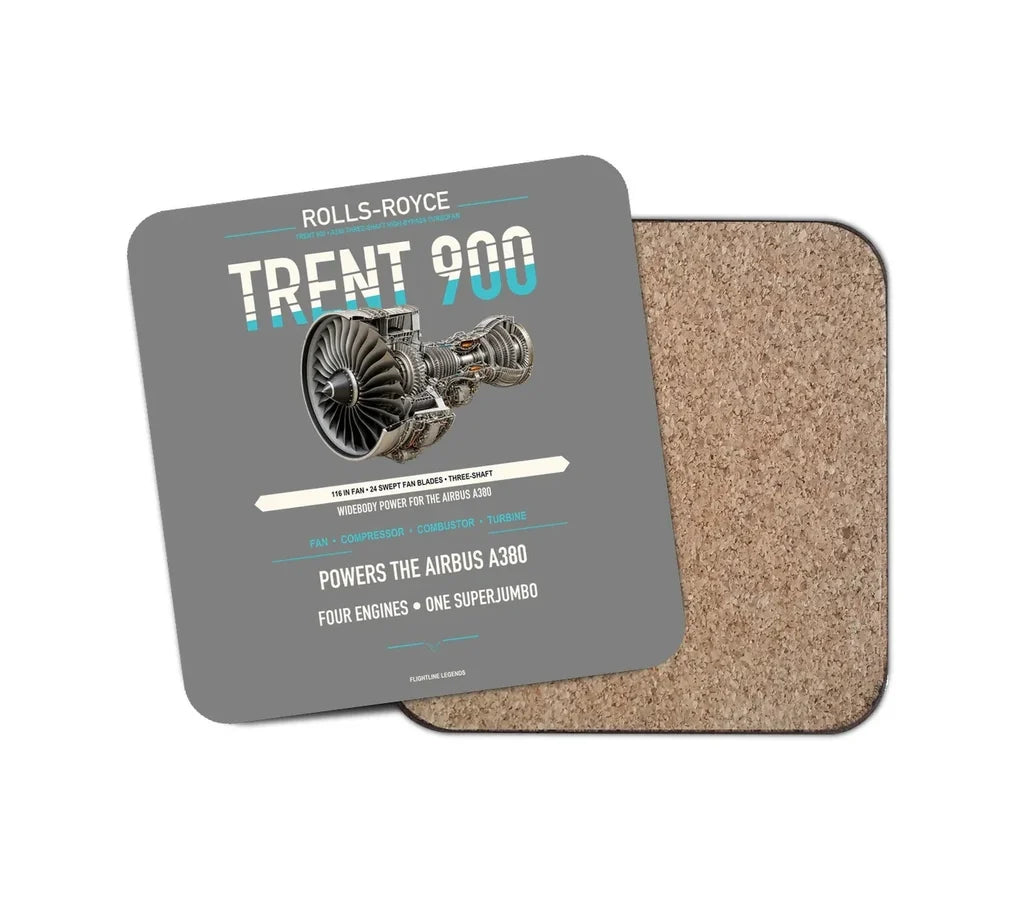 Embraer ERJ145 design on gray 1 piece coaster