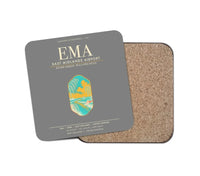 Thumbnail for East Midlands Airport (EMA) design on gray 1 piece coaster