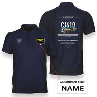 Thumbnail for CJ610 design on navy blue polo with custom name badge