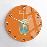 Thumbnail for Kefalonia International Airport (EFL) design on orange no frame wall clock
