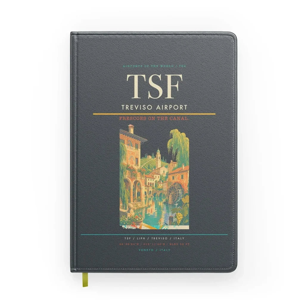 Treviso Airport (TSF) design on gray notebook