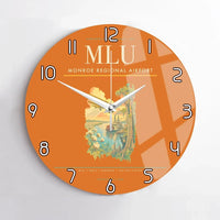 Thumbnail for Monroe Regional Airport (MLU) design on orange no frame wall clock