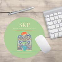 Thumbnail for Skopje International Airport SKP Mouse-Pad Round - Light Green