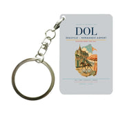 Thumbnail for Deauville – Normandie Airport (DOL) design on light gray key chain