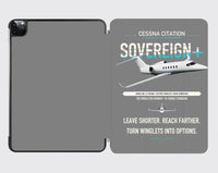 Thumbnail for Cessna Citation Sovereign+ design on gray ipad tablet case