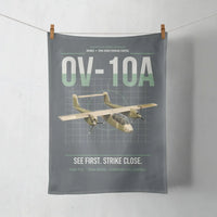 Thumbnail for OV-10A Bronco design on gray towel