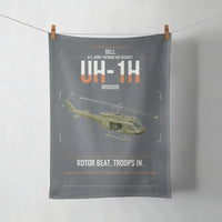 Thumbnail for Bell UH-1H Iroquois design on gray towel