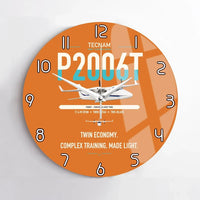 Thumbnail for Tecnam P2006T design on orange no frame wall clock