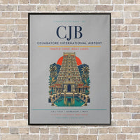 Thumbnail for Coimbatore International Airport CJB - Canvas Framed - Light Gray