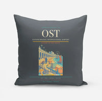 Thumbnail for Ostend-Bruges International Airport (OST) design on gray pillow
