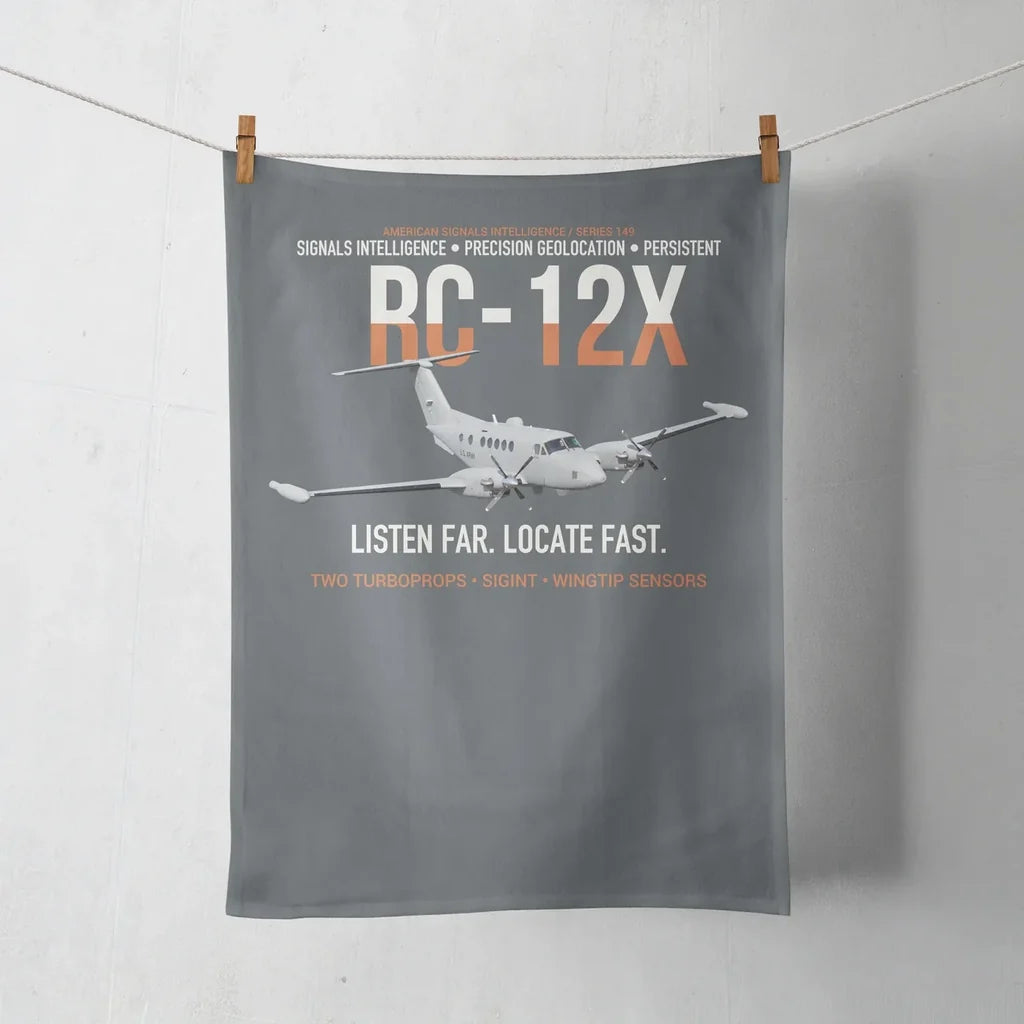 RC-12X Guardrail Signals From Above design on gray towel