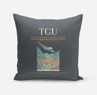 Thumbnail for Toncontín International Airport (TGU) design on gray pillow